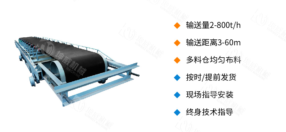 可逆配倉帶式輸送機優勢特點 可逆配倉帶式輸送機優勢特點